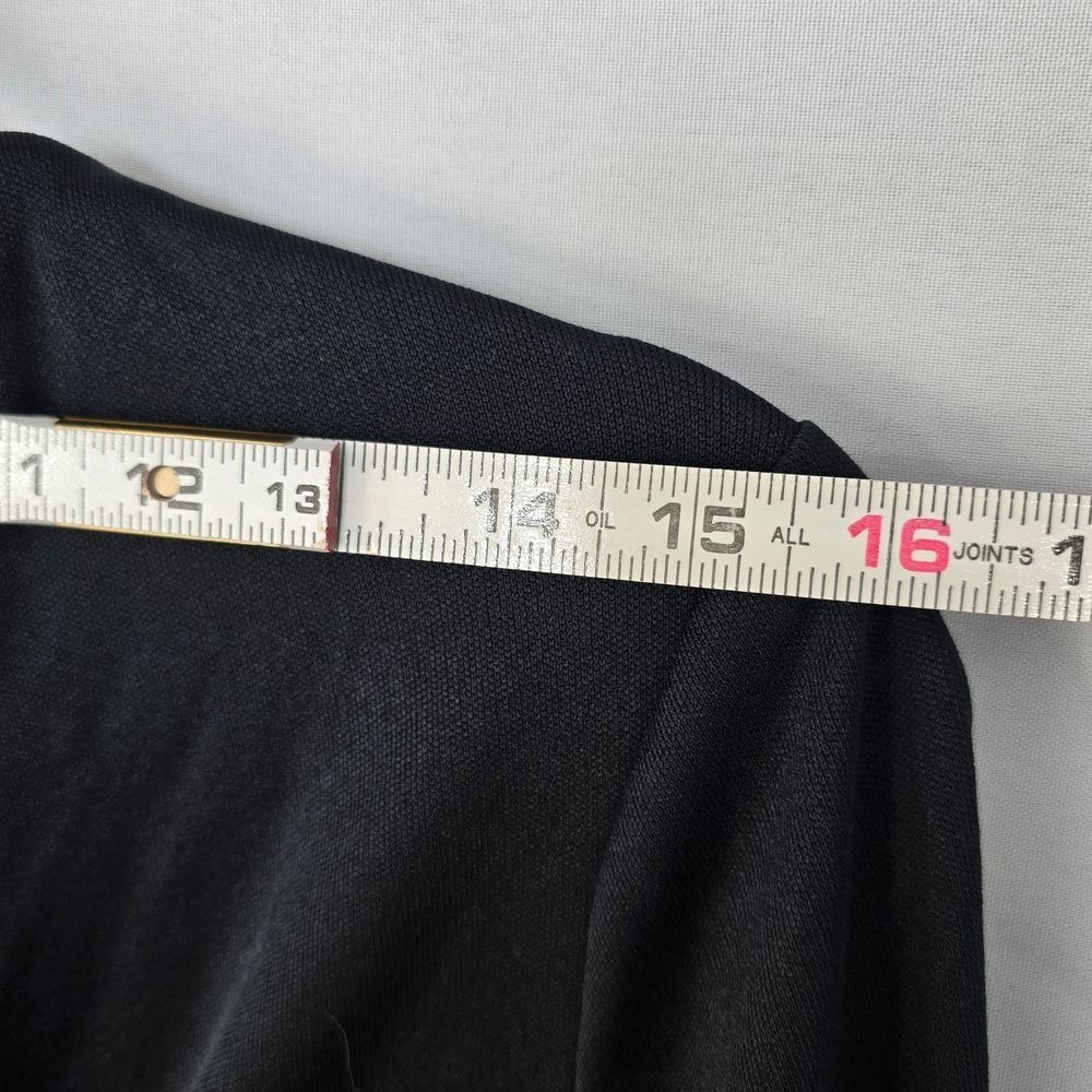 Vintage Black Draped Evening Dress Knotted Detail Size 12 Maxi Party Gothic Core - Picture 4 of 13